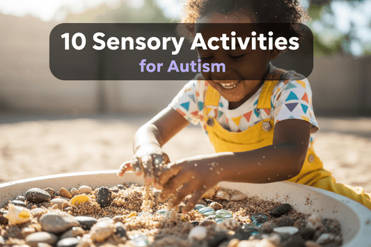 Autistic child enjoying sensory play activities indoors