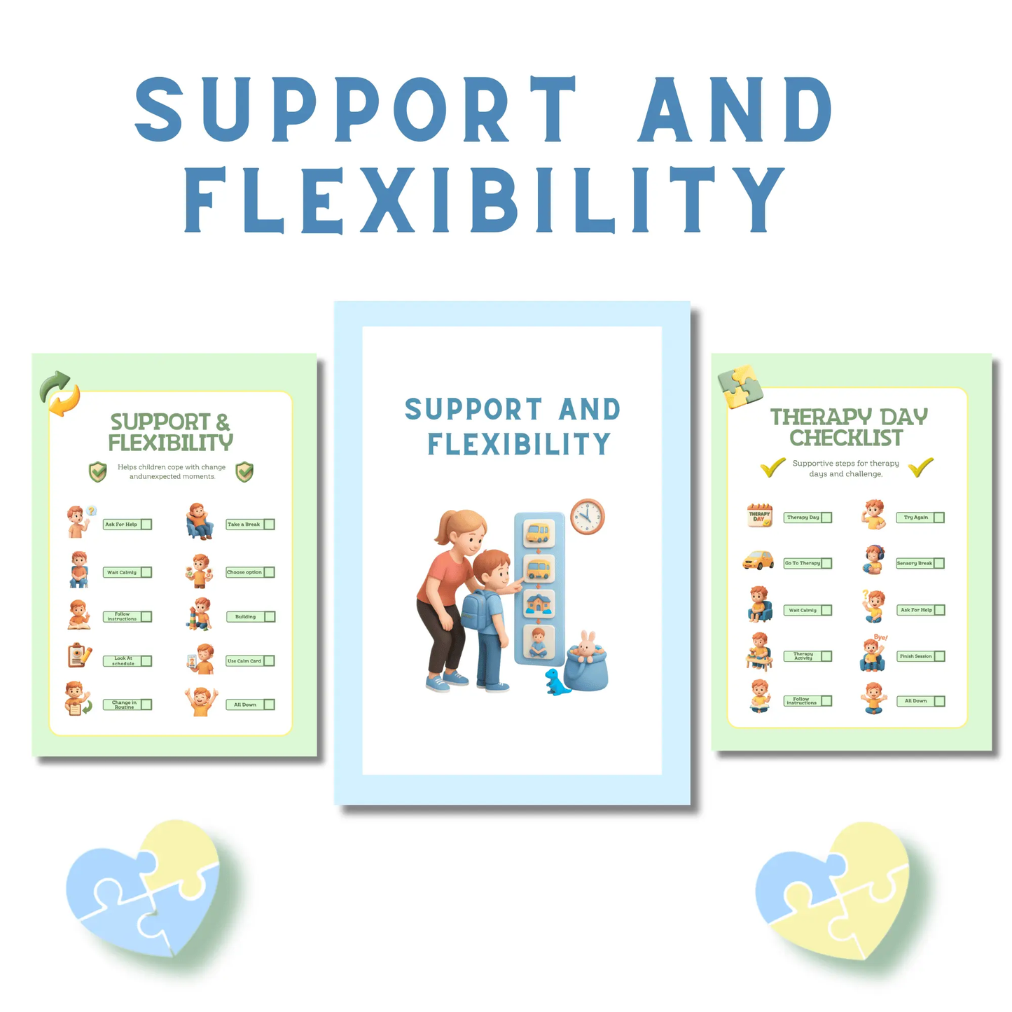 Autism Visual Checklist | Stop Repeating Yourself & Build Daily Routine Independence | Printable PDF