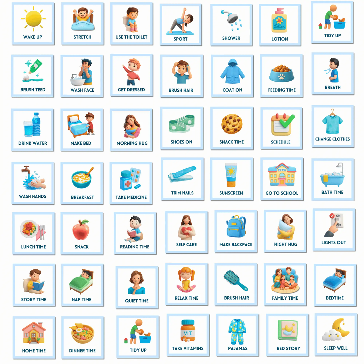Visual Daily Routine Cards for Autism & ADHD | Printable Schedule Cards to Reduce Anxiety & Build Independence