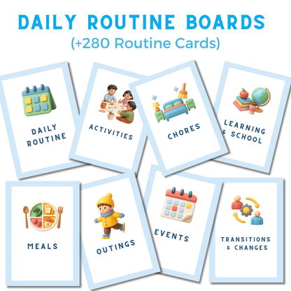 Visual Daily Routine Cards for Autism & ADHD | Printable Schedule Cards to Reduce Anxiety & Build Independence