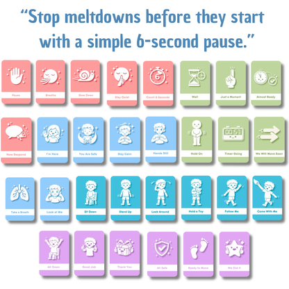 6 second reset autism meltdown printable calm down system ADHD
