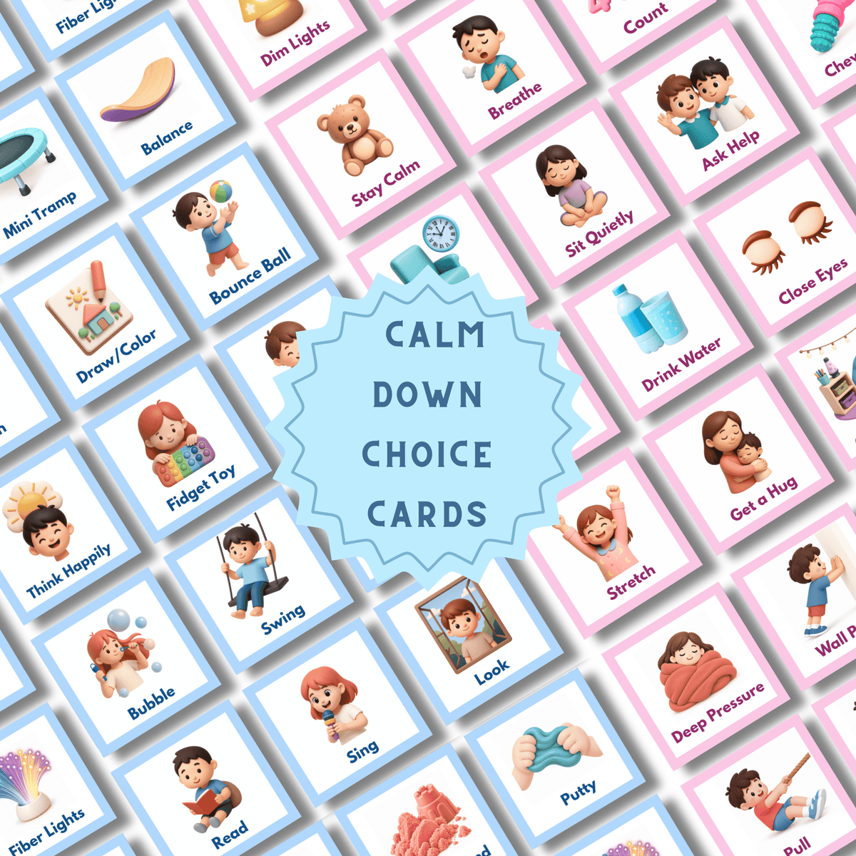Calm Down Cards for Autism & ADHD | Help Your Child Self-Regulate with Confidence & Choice | Printable