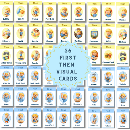 first then visual schedule cards printable ABA autism support