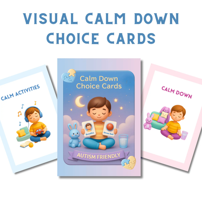 calm down cards printable autism ADHD self regulation kids