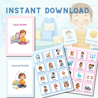 Calm Down Cards for Autism & ADHD | Help Your Child Self-Regulate with Confidence & Choice | Printable