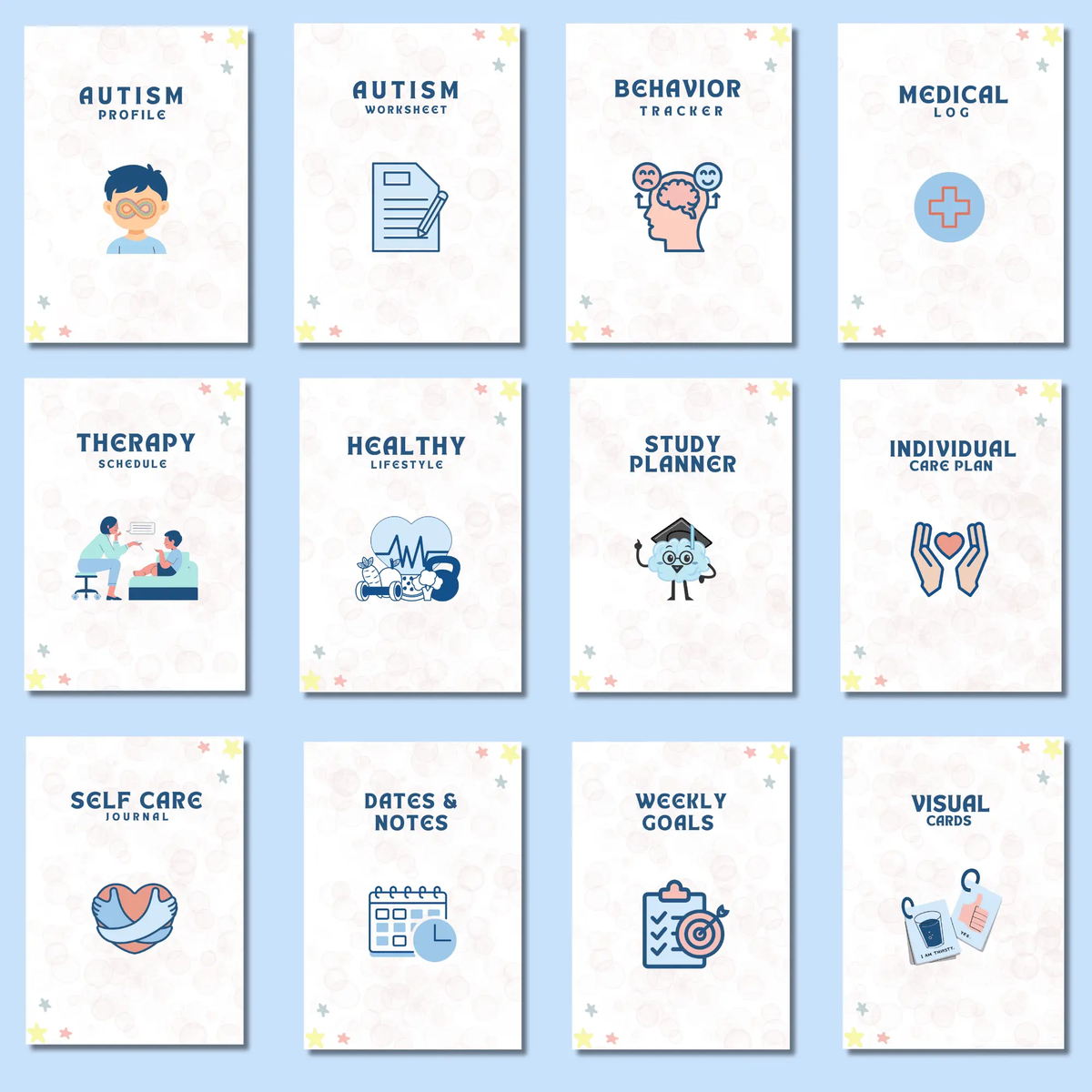 autism progress tracker printable care planner for parents therapists