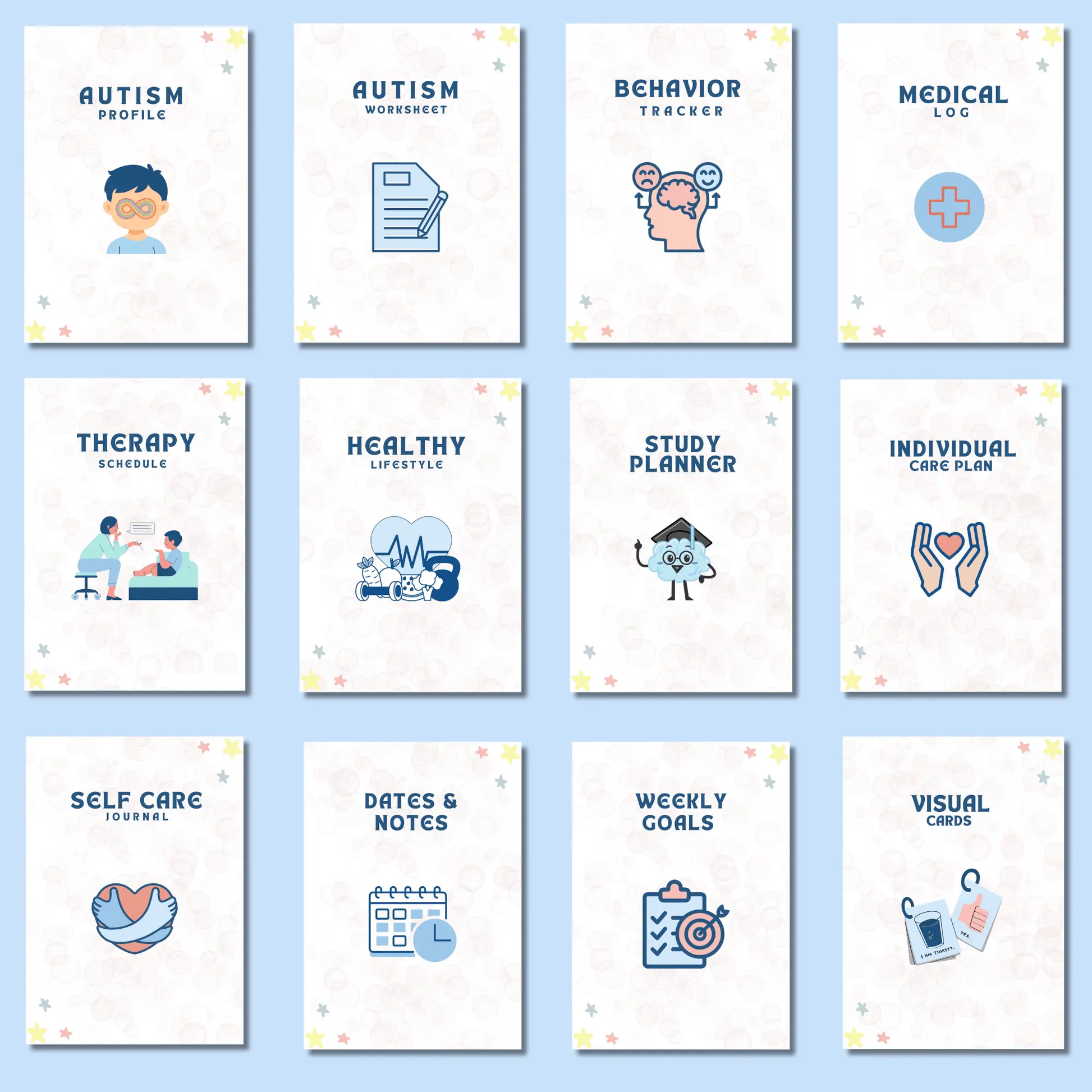 autism progress tracker printable care planner for parents therapists