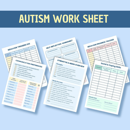 Autism Progress Tracker & Care Planner | Visual Charts to Monitor Behavior, Routines & Growth | Printable PDF