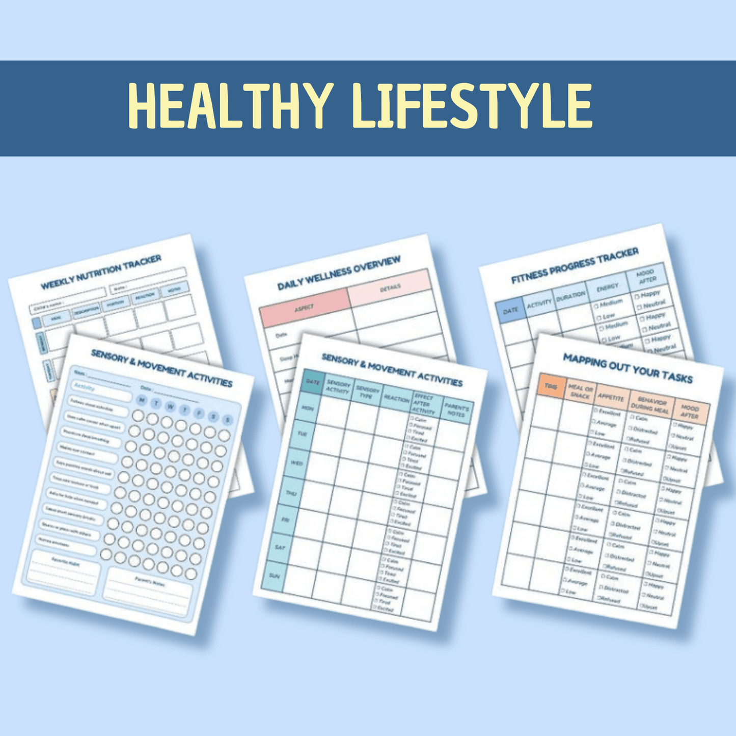 Autism Progress Tracker & Care Planner | Visual Charts to Monitor Behavior, Routines & Growth | Printable PDF