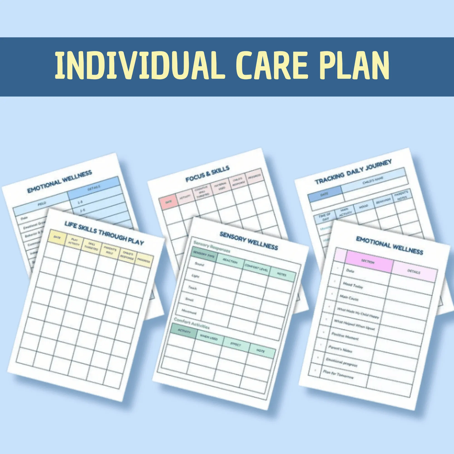 Autism Progress Tracker & Care Planner | Visual Charts to Monitor Behavior, Routines & Growth | Printable PDF