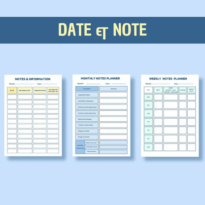 Autism Progress Tracker & Care Planner | Visual Charts to Monitor Behavior, Routines & Growth | Printable PDF