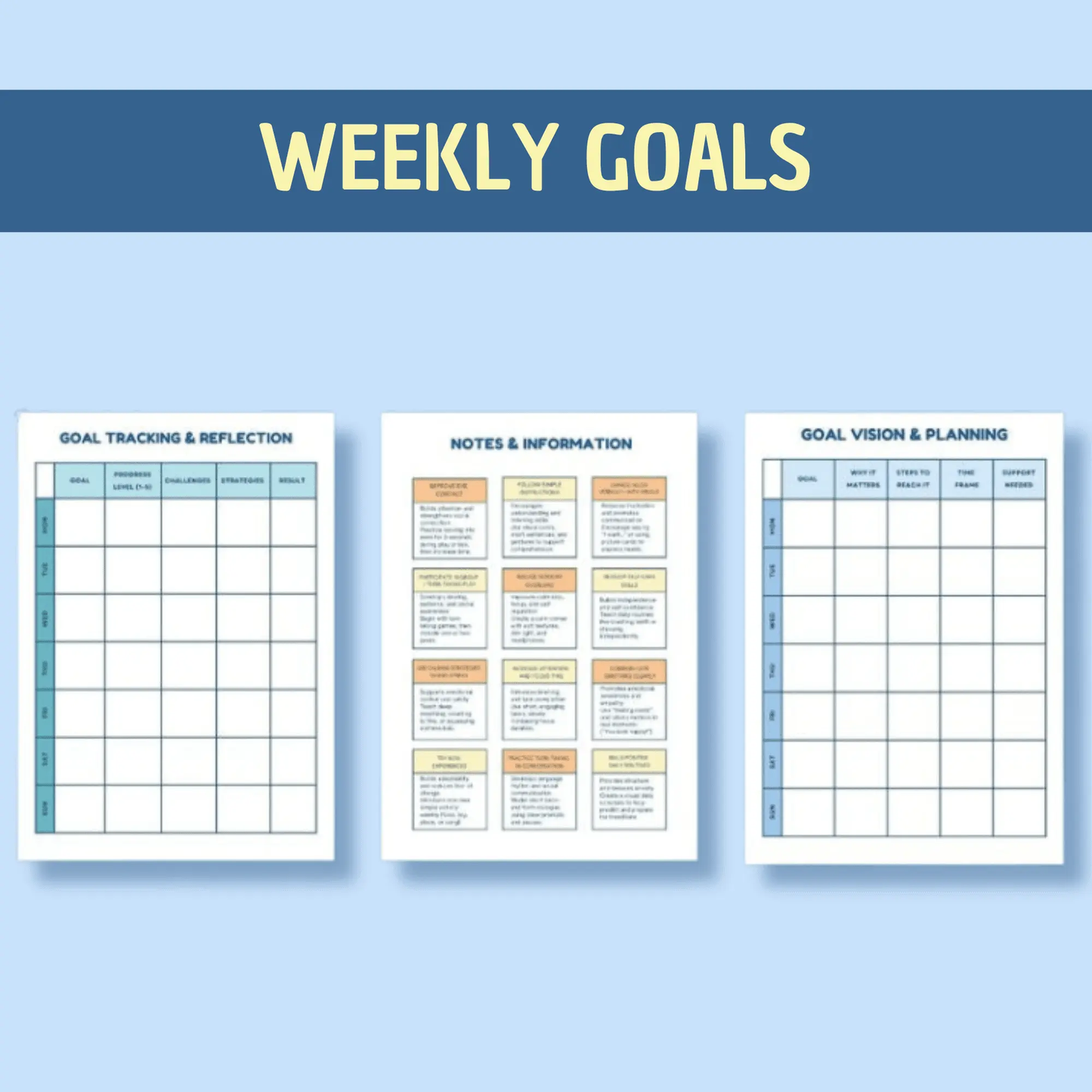 Autism Progress Tracker & Care Planner | Visual Charts to Monitor Behavior, Routines & Growth | Printable PDF