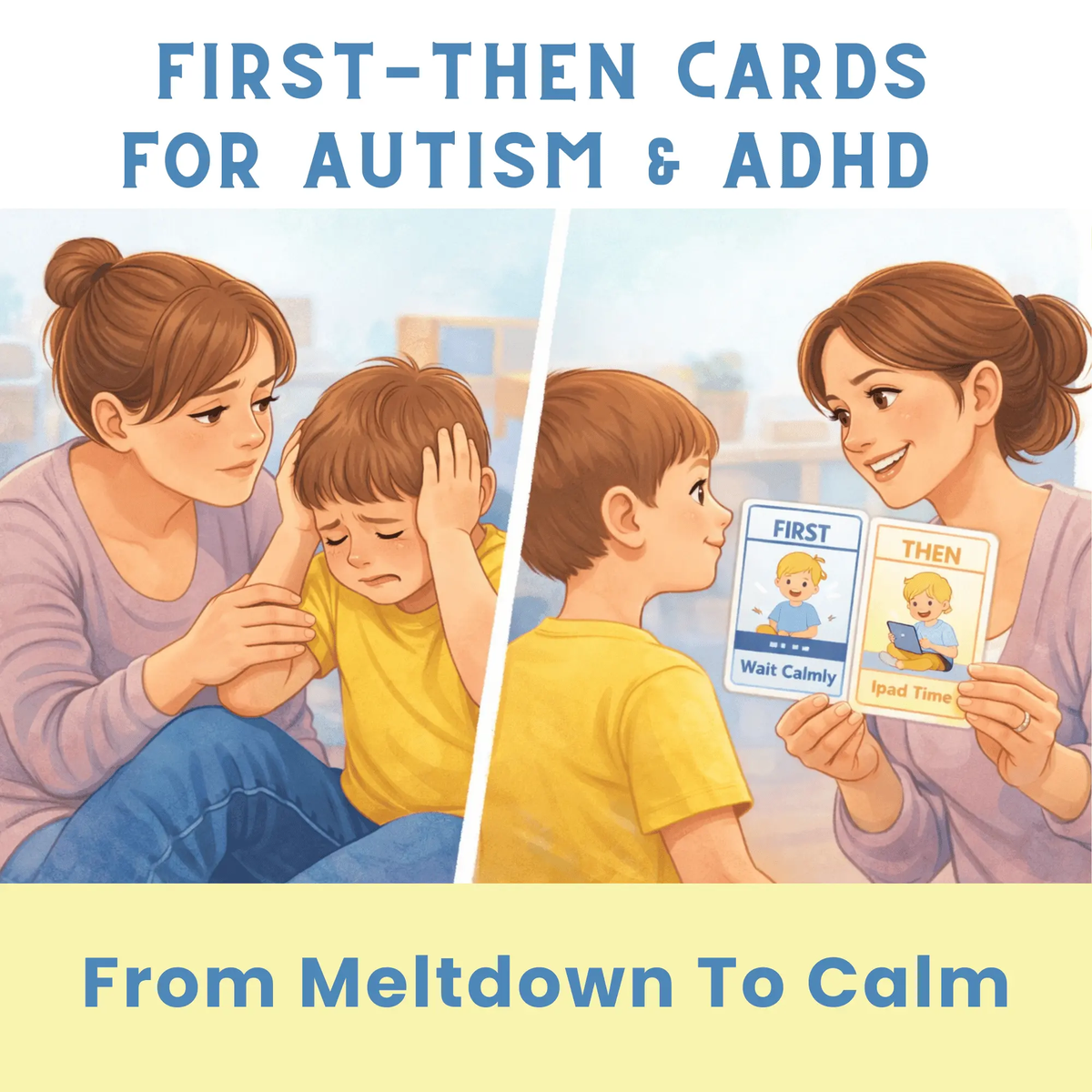 first then visual schedule cards printable ABA autism support