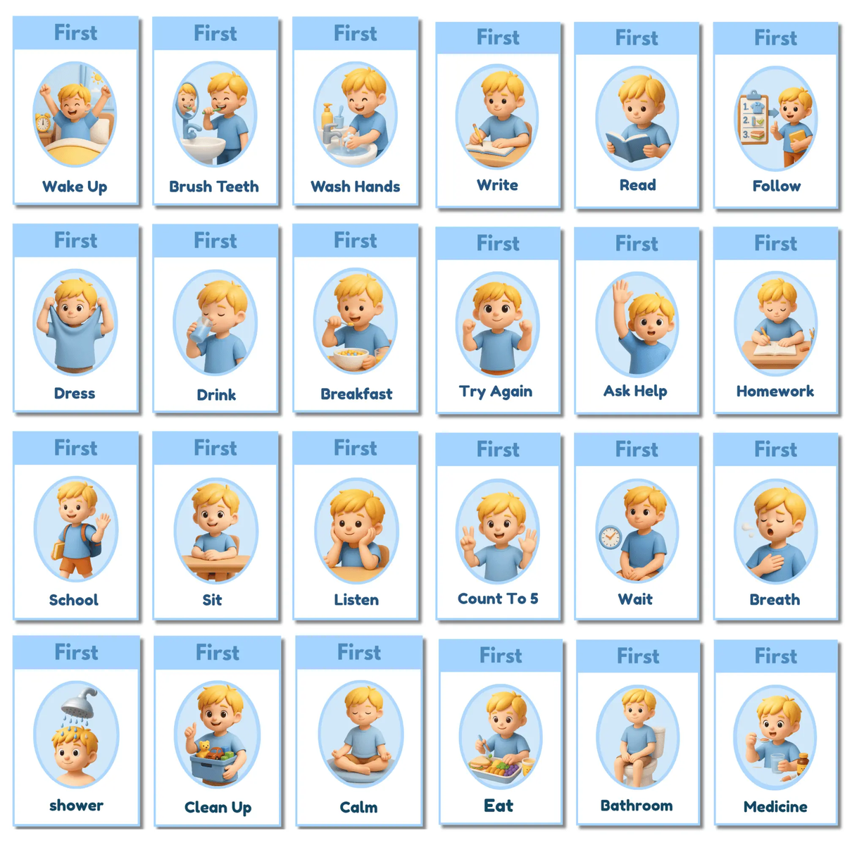 First Then Visual Cards for Autism | Reduce Refusal & Build Cooperation Step by Step | Printable ABA Schedule