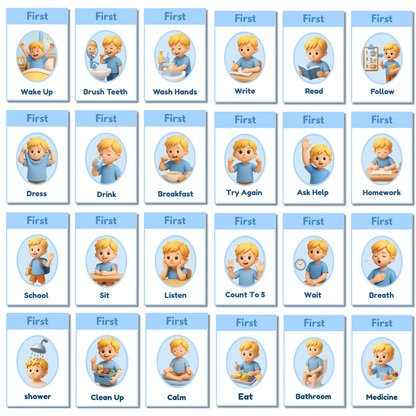 First Then Visual Cards for Autism | Reduce Refusal & Build Cooperation Step by Step | Printable ABA Schedule