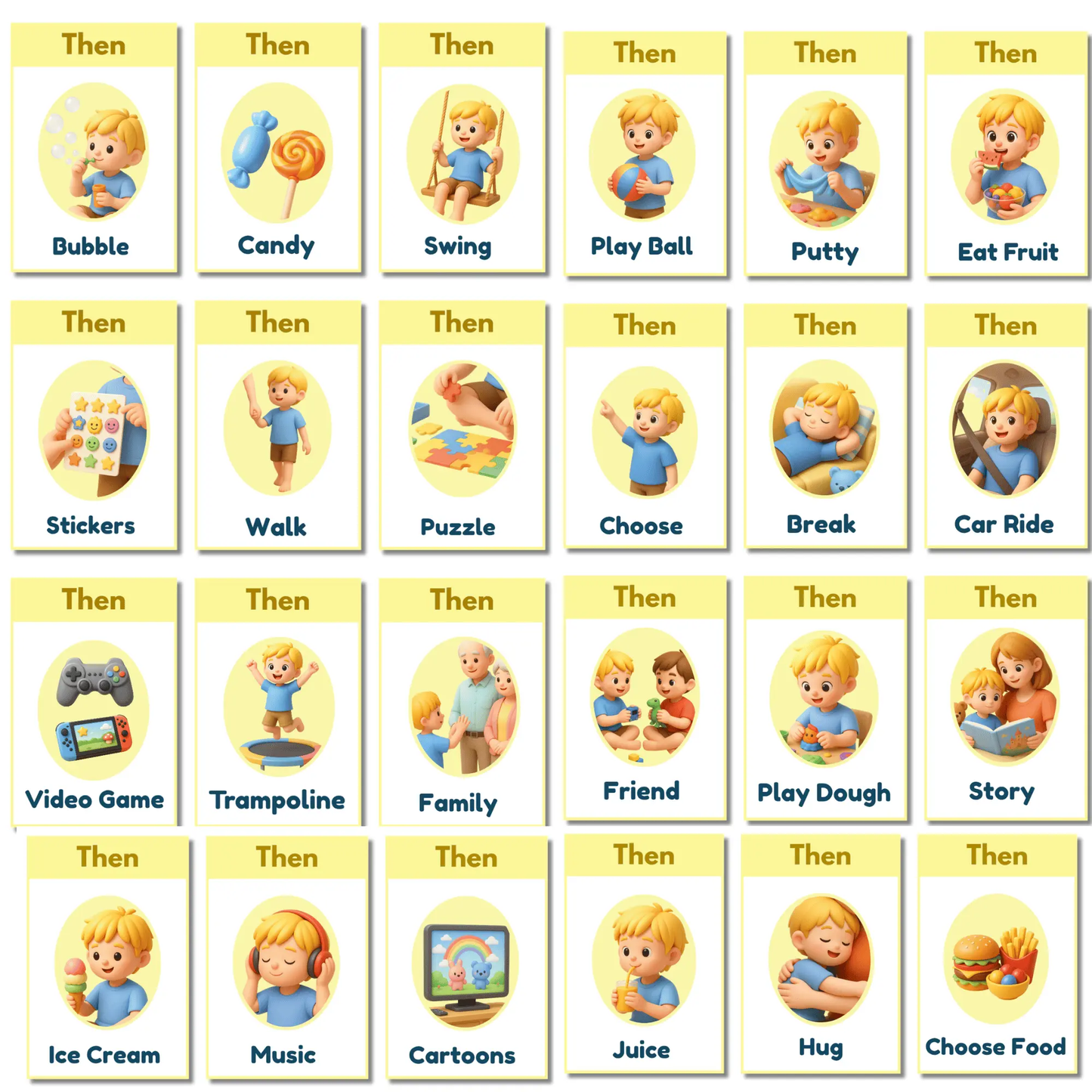 First Then Visual Cards for Autism | Reduce Refusal & Build Cooperation Step by Step | Printable ABA Schedule
