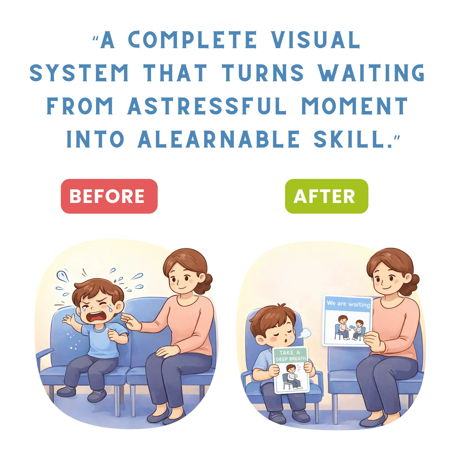 Autism Waiting Cards | Teach Kids to Wait Calmly Without Meltdowns or Anxiety | Printable Visual Support
