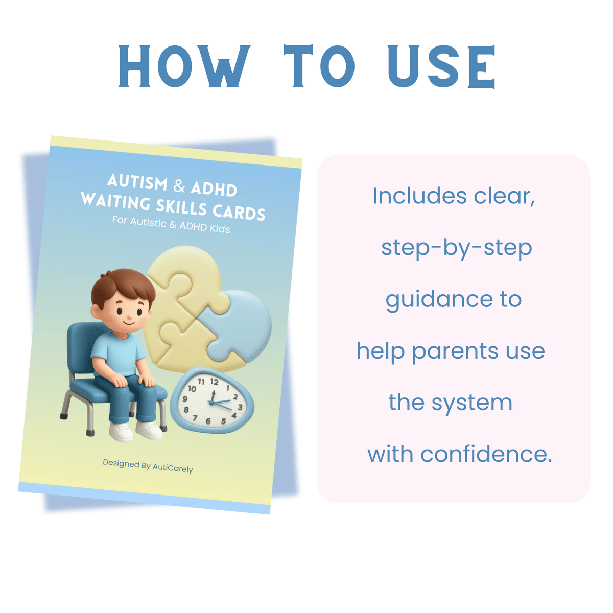 Autism Waiting Cards | Teach Kids to Wait Calmly Without Meltdowns or Anxiety | Printable Visual Support
