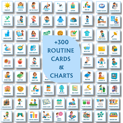 visual daily routine cards printable autism ADHD reduce anxiety