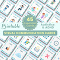autism visual communication cards printable emotions daily routines