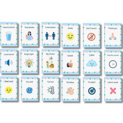 Autism Visual Cards Set | Communication, Emotions & Daily Routine Support for Kids | Printable PDF