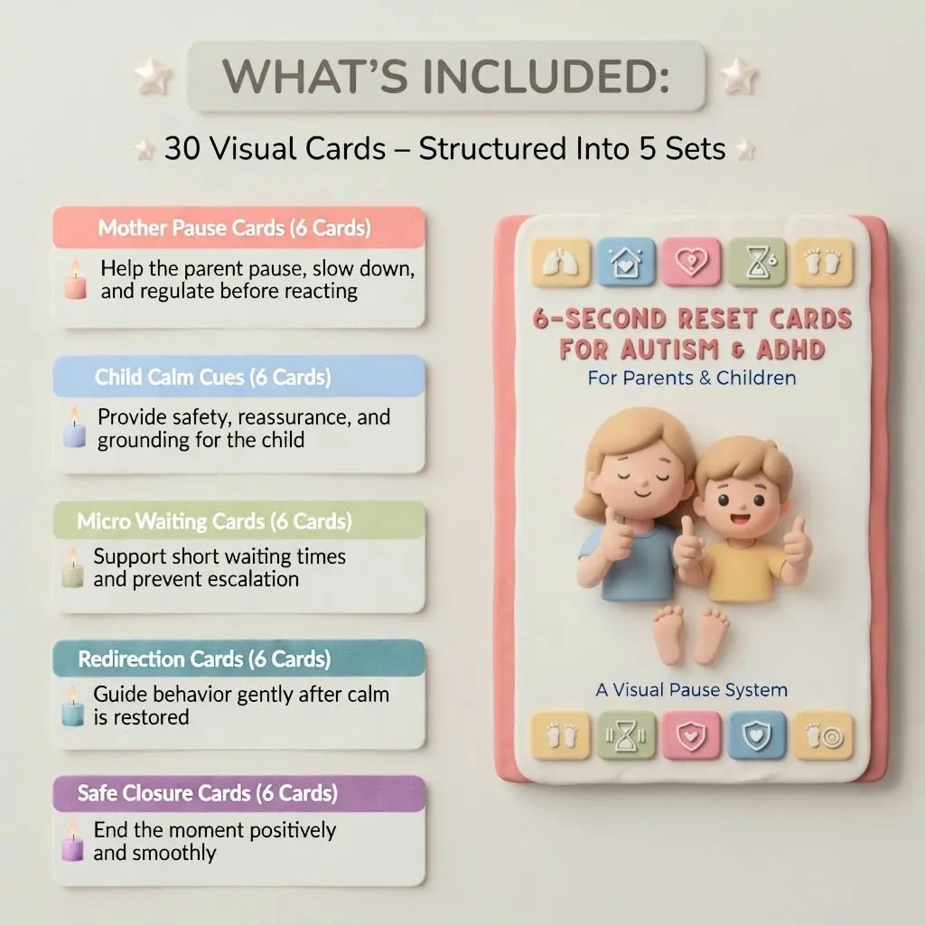 Autism Meltdown Prevention Cards | The 6-Second Reset System to Stop Escalation Before It Starts | Printable