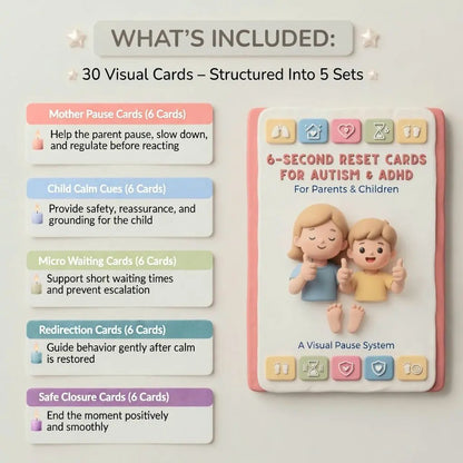 Autism Meltdown Prevention Cards | The 6-Second Reset System to Stop Escalation Before It Starts | Printable