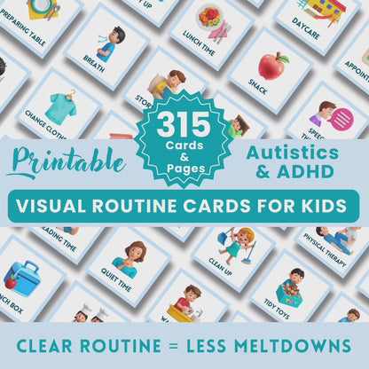autism visual routine bundle printable for kids with autism and ADHD