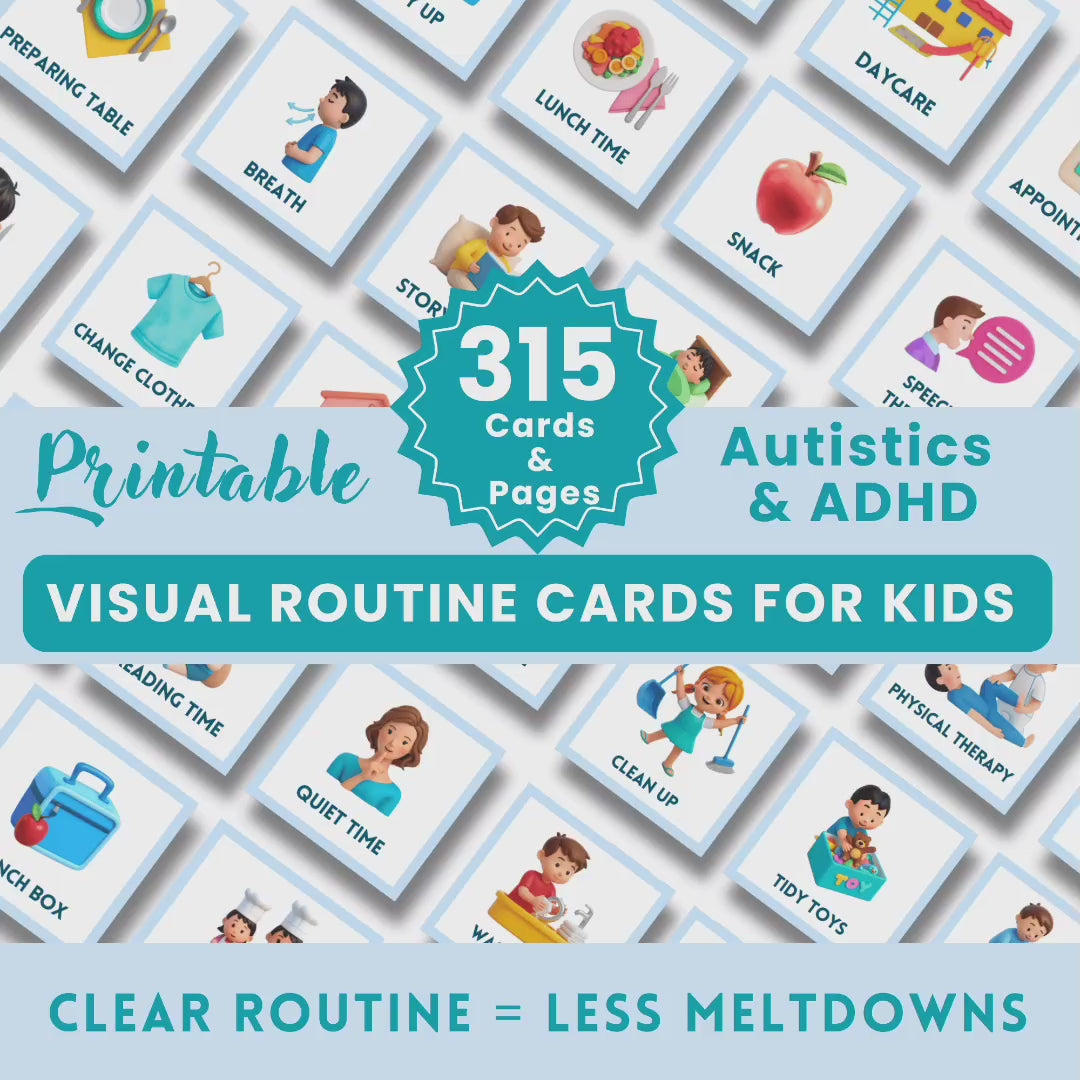 autism visual routine bundle printable for kids with autism and ADHD