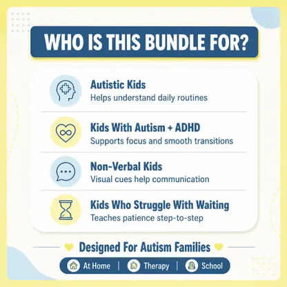 Visual Routine Bundle for Autism & ADHD | Your Child Refuses, Shuts Down & Melts Down... Give Them the Clarity That Finally Brings Peace | Printable