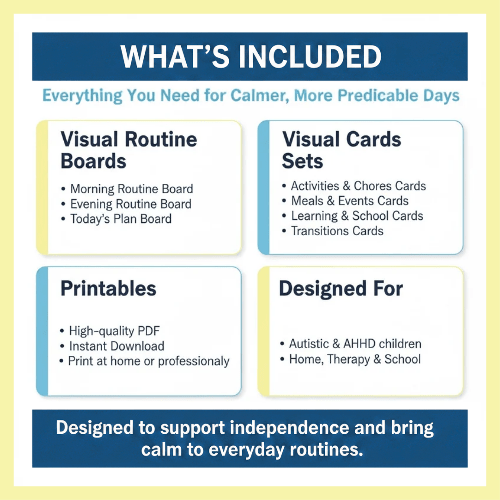 Visual Routine Bundle for Autism & ADHD | Your Child Refuses, Shuts Down & Melts Down... Give Them the Clarity That Finally Brings Peace | Printable