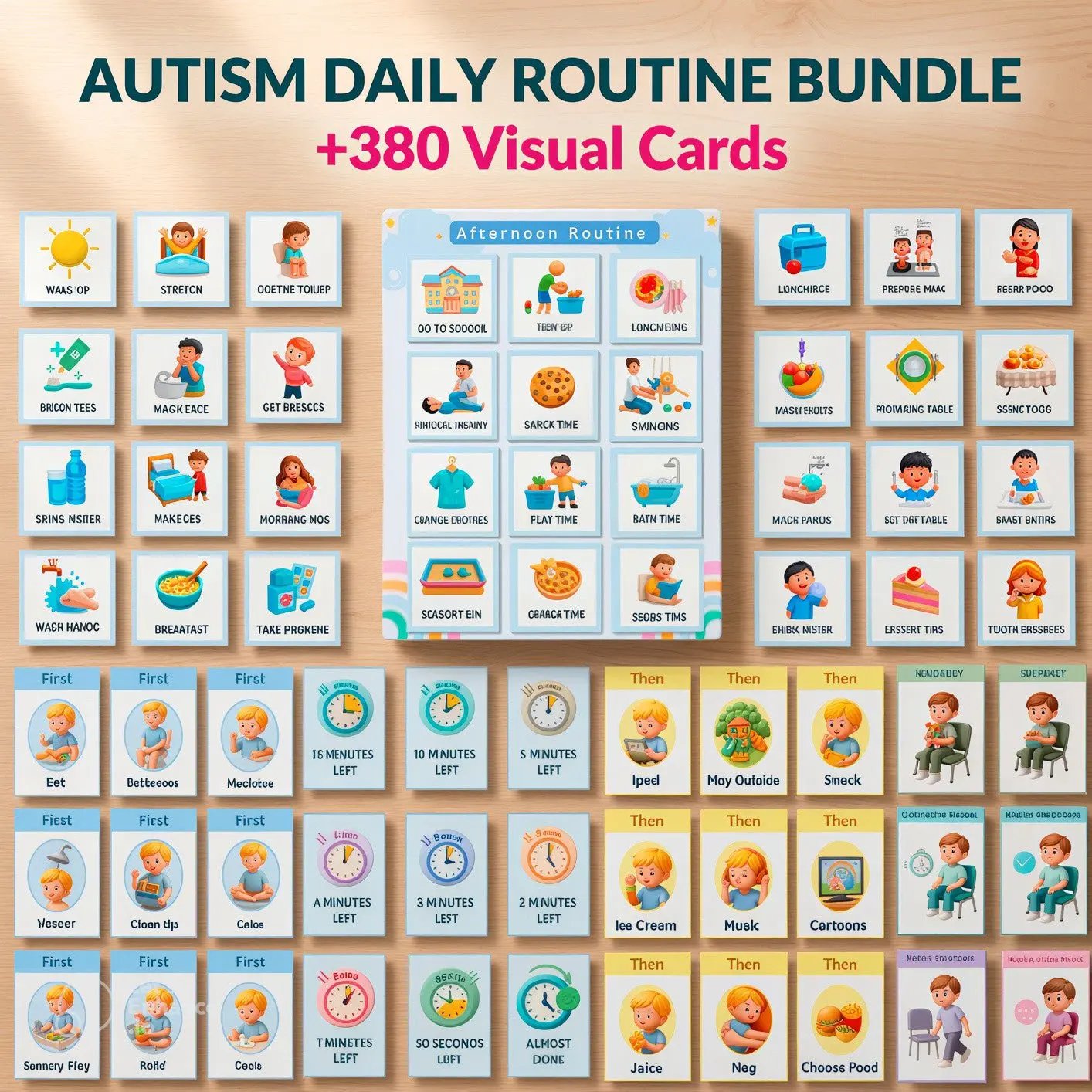 Visual Routine Bundle for Autism & ADHD | Your Child Refuses, Shuts Down & Melts Down... Give Them the Clarity That Finally Brings Peace | Printable