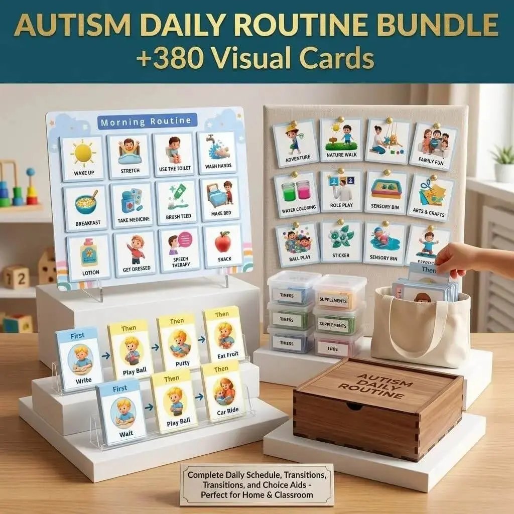 Visual Routine Bundle for Autism & ADHD | Your Child Refuses, Shuts Down & Melts Down... Give Them the Clarity That Finally Brings Peace | Printable