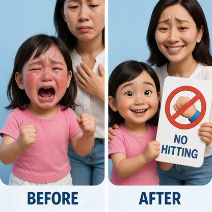 ABA behavior cards printable autism visual support for hitting and meltdowns